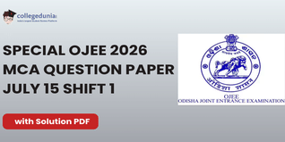 Special OJEE 2026 MCA July 15 Shift 1 Question Paper: Download Answer Key with Solutions
